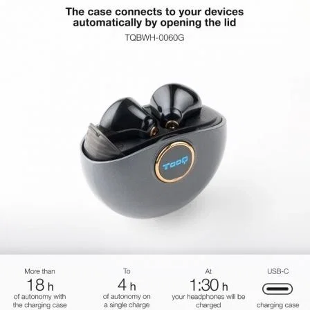 Tooq Auriculares inalámbricos + Micrófono Snail - Gris Tooq Auriculares inalámbricos + Micrófono Snail - Gris